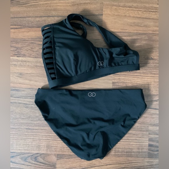 CALIA Black Bikini High Neck Sports Style - Picture 4 of 6